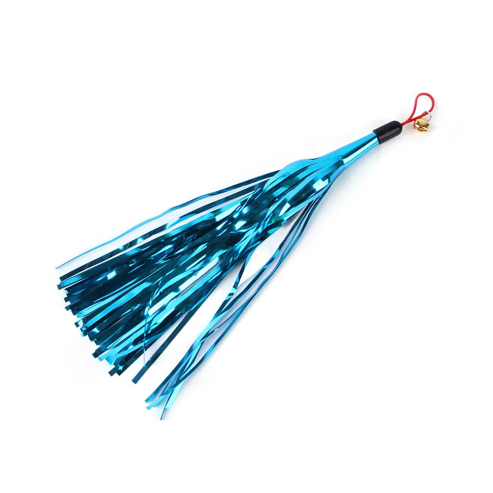 Cat Wand Replacement Heads - 9 Pack with Feathers and Bells