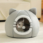Cat Cave Bed - Plush Nest with Soft Mat and Non-Slip Bottom