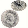 Round Plush Dog Bed - Soft Washable Pet Bed for Dogs & Cats