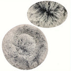 Round Plush Dog Bed - Soft Washable Pet Bed for Dogs & Cats
