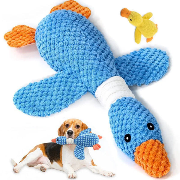 Squeaky Plush Goose Toy for Dogs & Cats - Soft Crinkle Toy