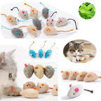 Cat Mouse Toys - Packs of 12, 24 or 50 Cloth Mice for Cats