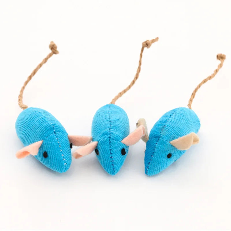 Cat Mouse Toys - Packs of 12, 24 or 50 Cloth Mice for Cats