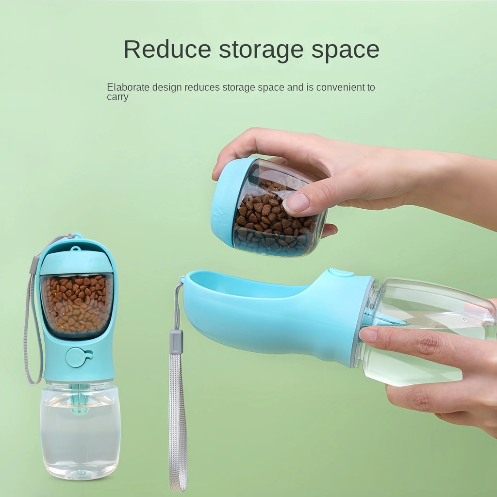 Portable Dog & Cat Water Bottle - 2-in-1 Travel Container