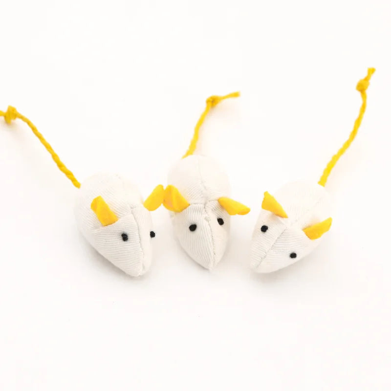 Cat Mouse Toys - Packs of 12, 24 or 50 Cloth Mice for Cats