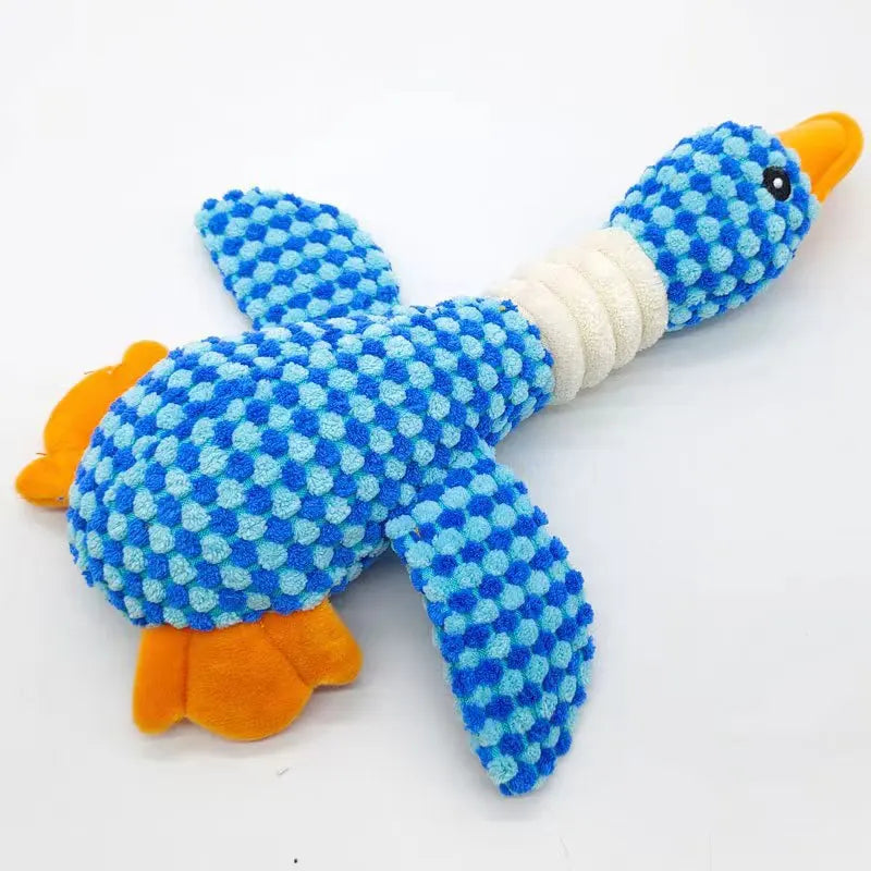 Squeaky Plush Goose Toy for Dogs & Cats - Soft Crinkle Toy