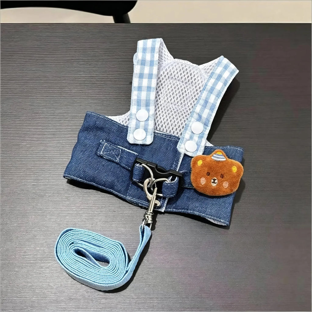 Mesh Vest Harness for Small Dogs & Cats - Adjustable Strap