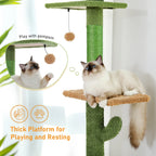 Cactus Floor-to-Ceiling Cat Tree - 5 Levels, 90-108 in Tall