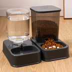 Small Gravity Cat Feeder and Waterer Set - 1.2 L Water Tank
