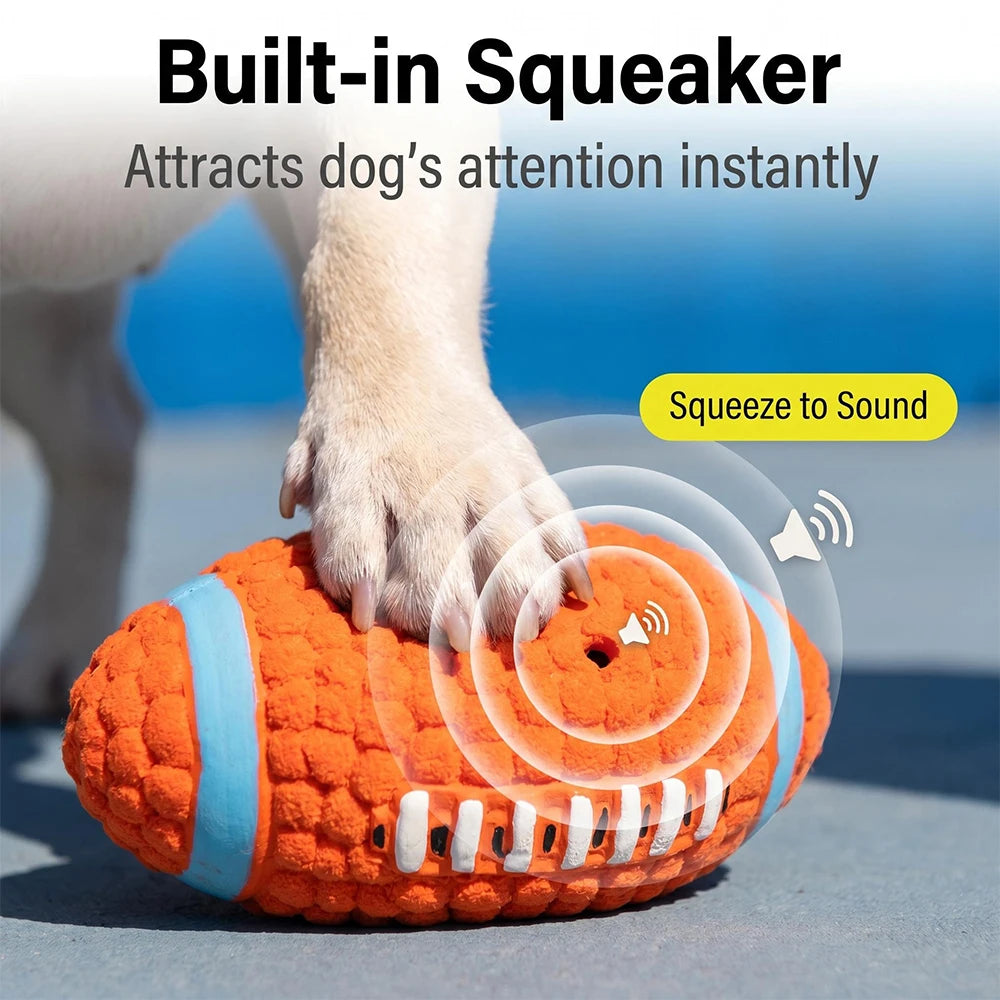 Squeaky Dog Toy Balls - Volleyball, Rugby & Football Styles