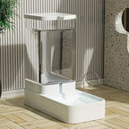 Gravity Pet Feeder & Water Dispenser - Plastic for Dogs & Cats