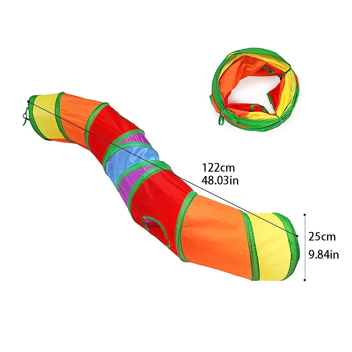 Foldable Cat Tunnel - Splittable Play Tube for Cats & Kittens