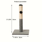 Natural Sisal Cat Scratching Post with Toy Ball - 21 in Tall