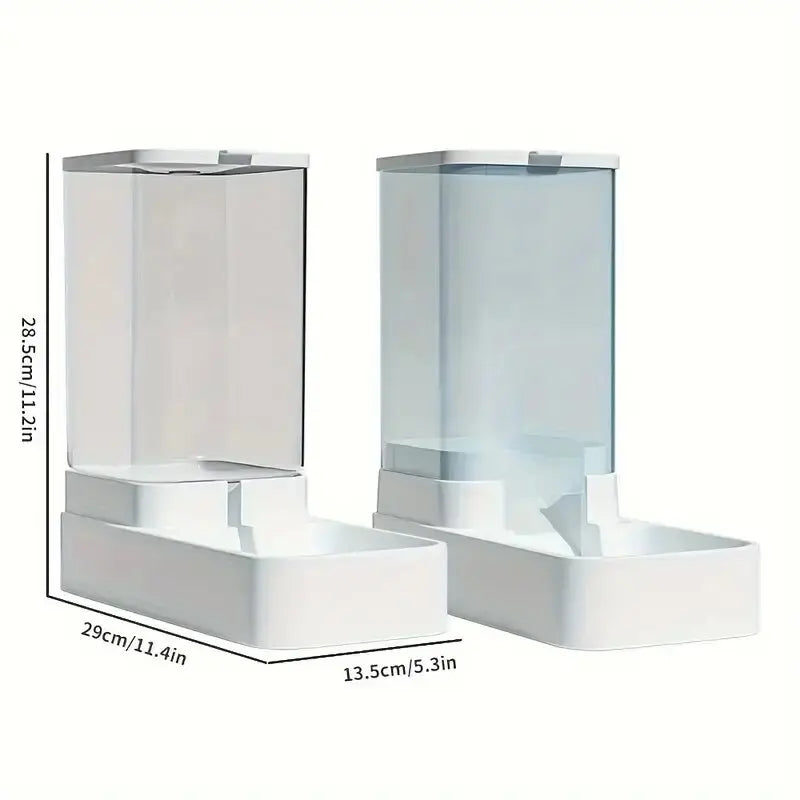Gravity Pet Feeder & Water Dispenser - Plastic for Dogs & Cats
