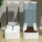 Gravity Pet Feeder & Water Dispenser - Plastic for Dogs & Cats