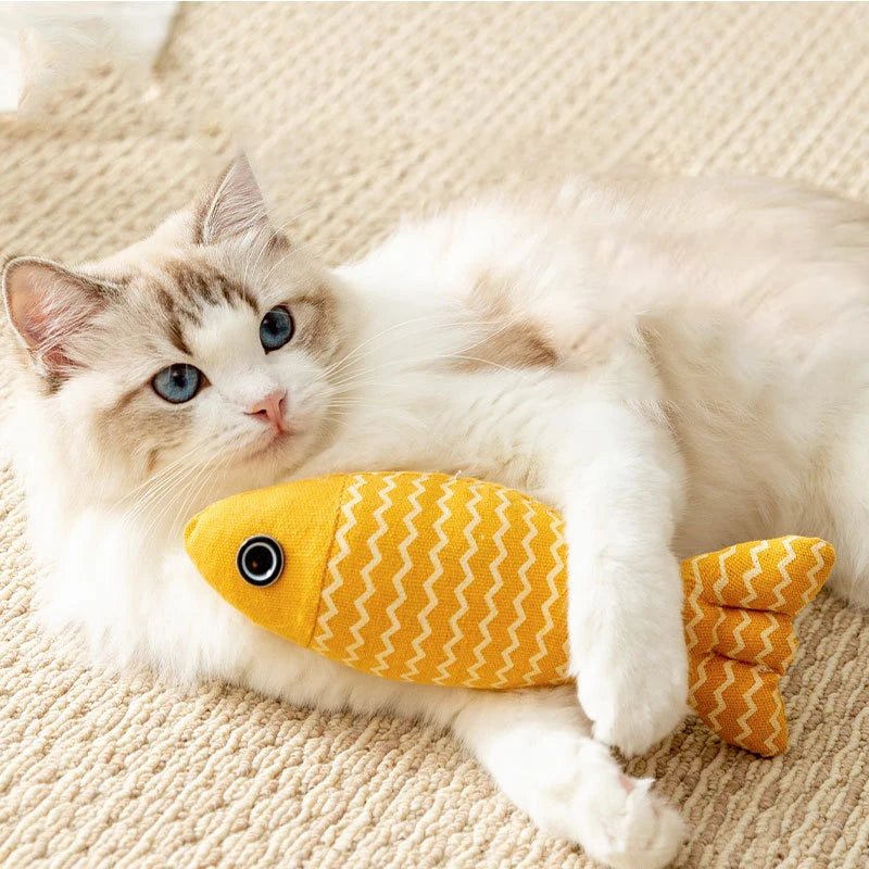 Fish Kicker Cat Toy - Cloth Fish Pillow for Cats, 3 Designs