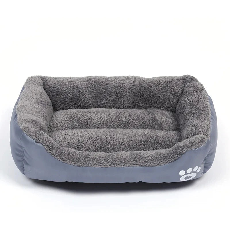 Plush Dog Cushion Bed - Machine Washable Mat for Dogs & Cats