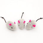 Cat Mouse Toys - Packs of 12, 24 or 50 Cloth Mice for Cats