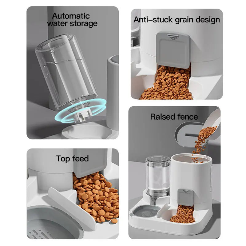 Automatic Gravity Pet Feeder - Spill-Proof Cat Food Dispenser