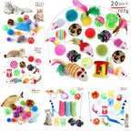 Cat Toy Variety Pack - 12 to 20 Pieces with Mice and Balls